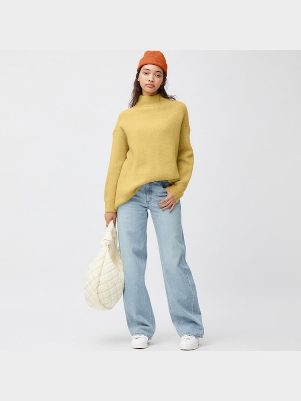 パフィータッチオーバーサイズハイネックセーター(長袖)(2023年冬アイテム)