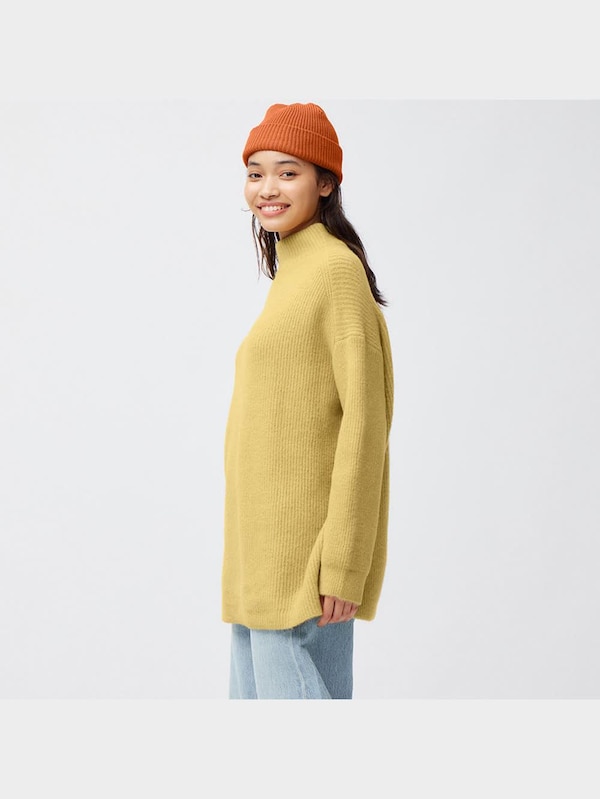 パフィータッチオーバーサイズハイネックセーター(長袖)(2023年冬アイテム)