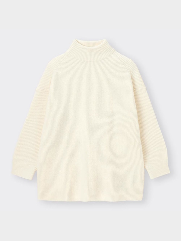 パフィータッチオーバーサイズハイネックセーター(長袖)(2023年冬アイテム)