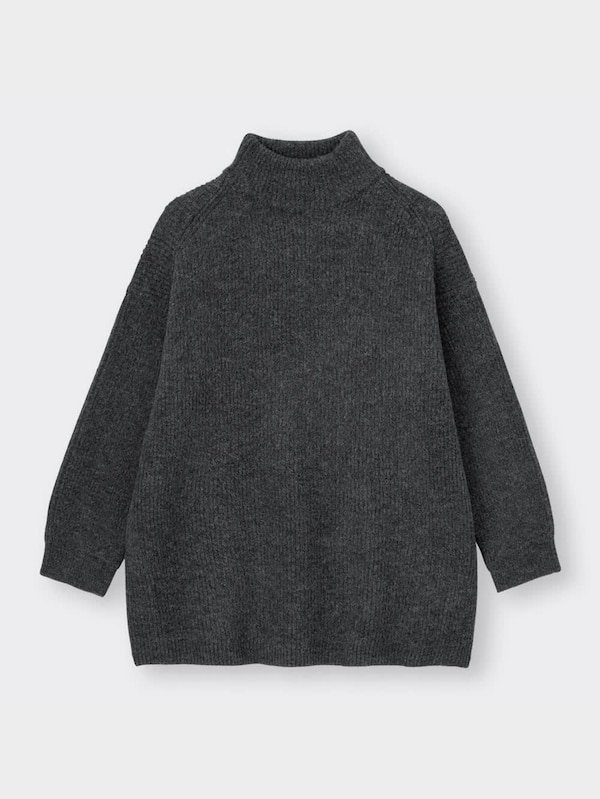 パフィータッチオーバーサイズハイネックセーター(長袖)(2023年冬アイテム)