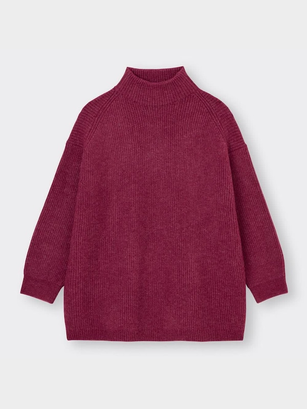 パフィータッチオーバーサイズハイネックセーター(長袖)(2023年冬アイテム)