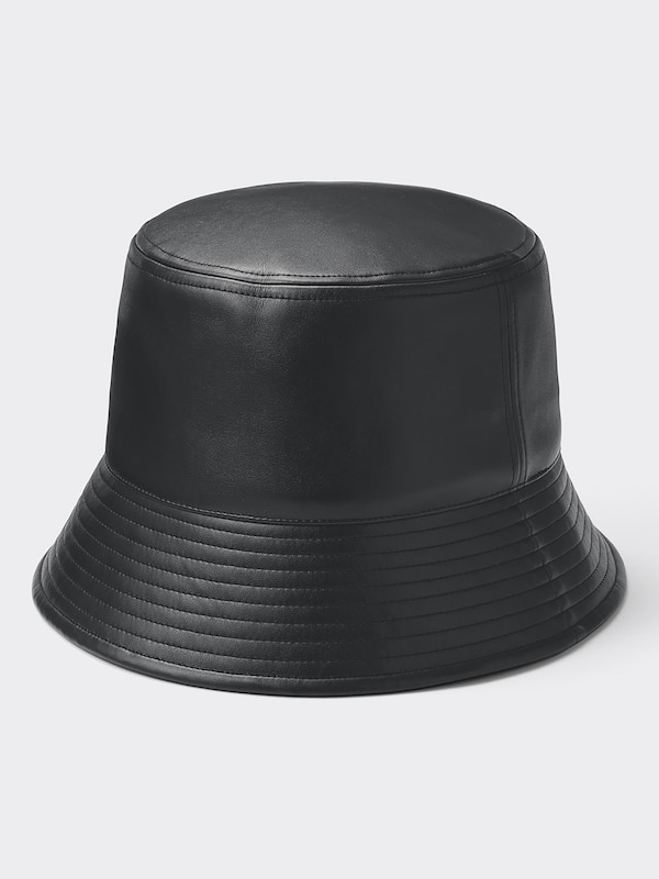 レザータッチバケットハット