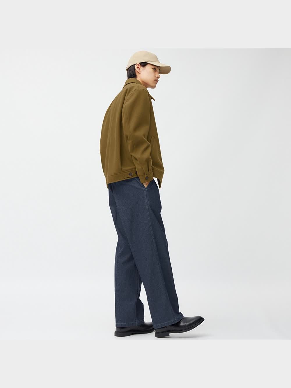 GU公式 | デニムバギースラックス(丈標準69.0～73.0cm)