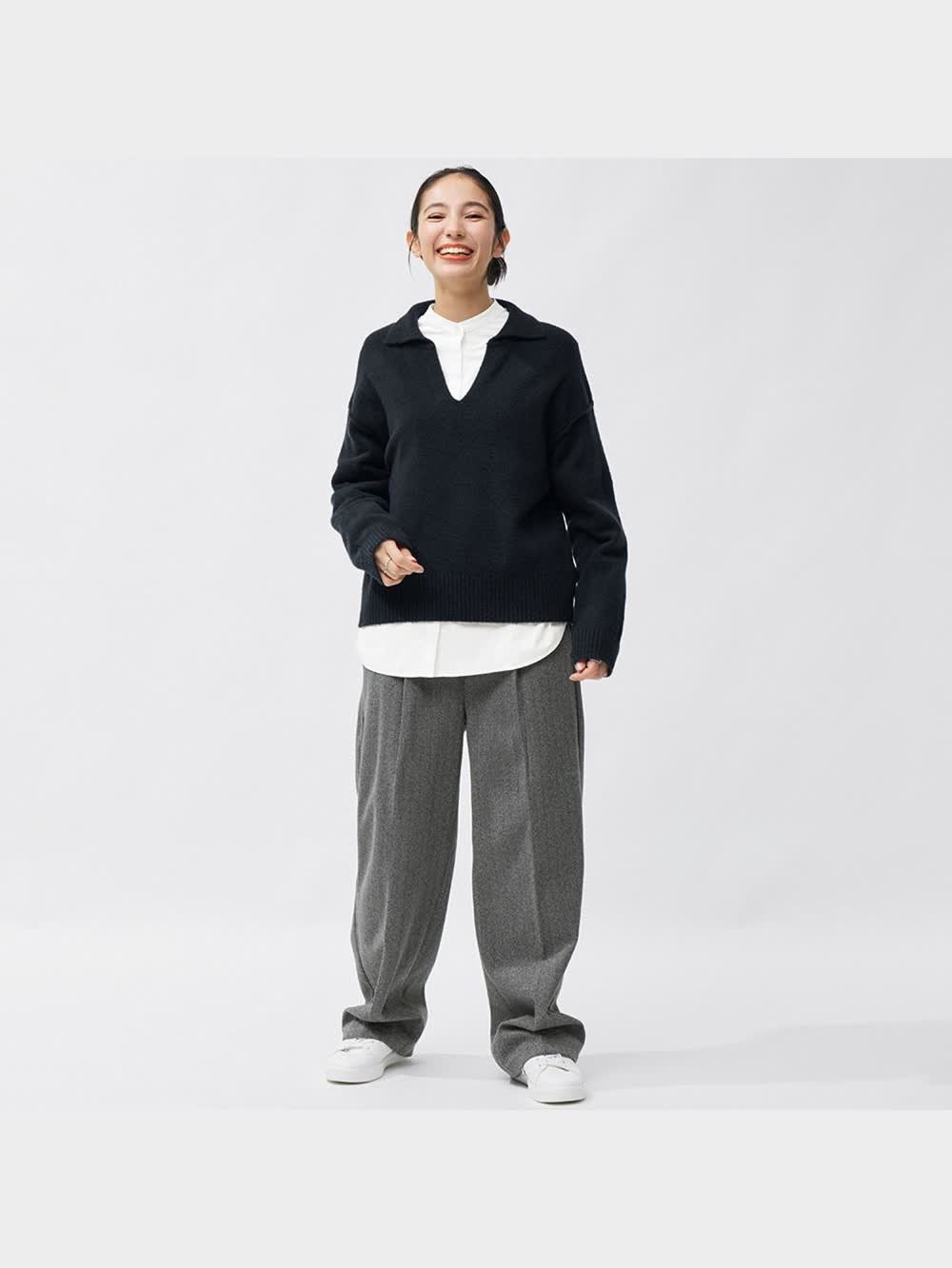 【しゅ】【古着】リメイク　バギースラックス GU公式 | バギースラックス(丈標準68.0～73.0cm)