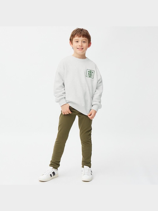 KIDS(男女兼用)オーバーサイズスウェットプルオーバー(長袖)(ワンポイント)