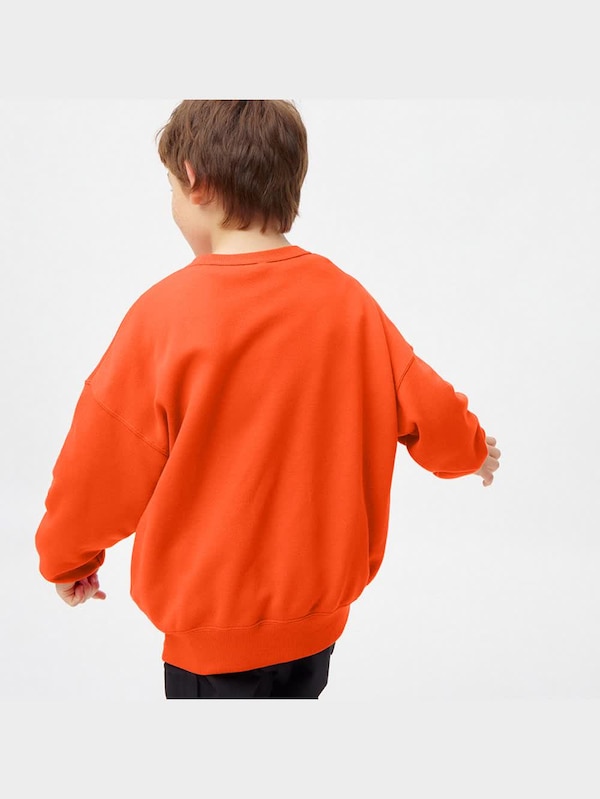 KIDS(男女兼用)オーバーサイズスウェットプルオーバー(長袖)(ロゴ)