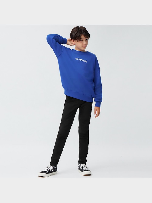 KIDS(男女兼用)オーバーサイズスウェットプルオーバー(長袖)バックプリント