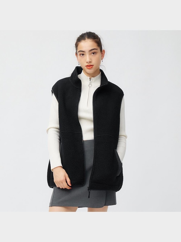 フリースジップベスト