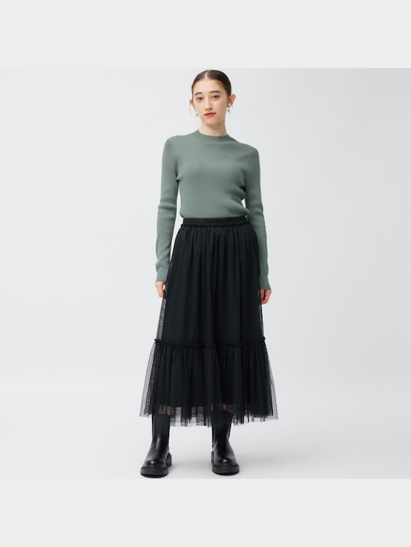 リブハイネックセーター(長袖)