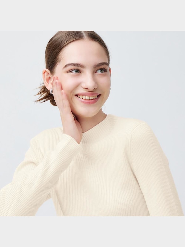 リブハイネックセーター(長袖)