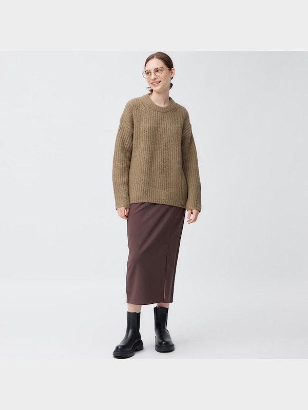 パフィータッチローゲージクルーネックセーター(長袖)