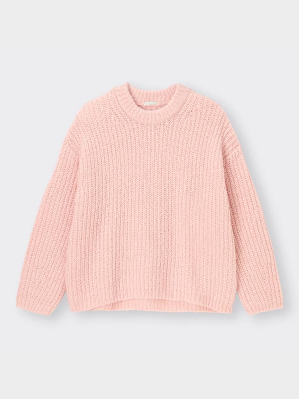 パフィータッチローゲージクルーネックセーター(長袖)