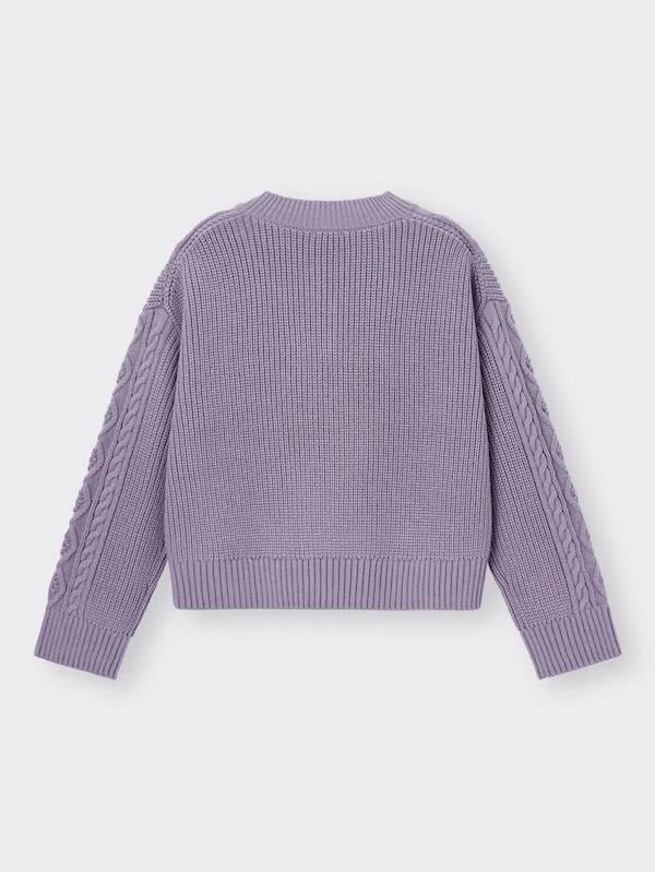 ケーブルVネックセーター(長袖)(セットアップ可能)