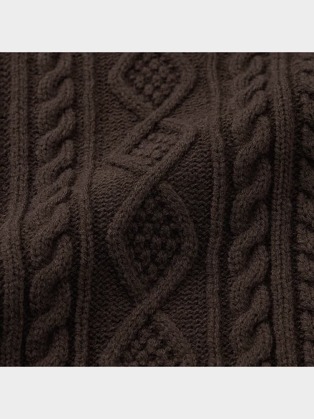 GU公式 | ケーブルVネックセーター(長袖)(セットアップ可能)