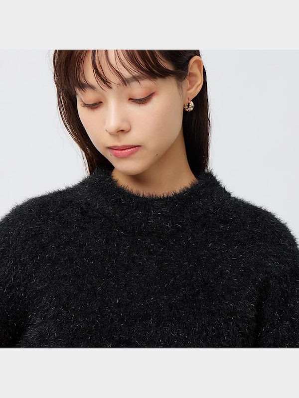 シャイニークルーネックセーター(長袖)