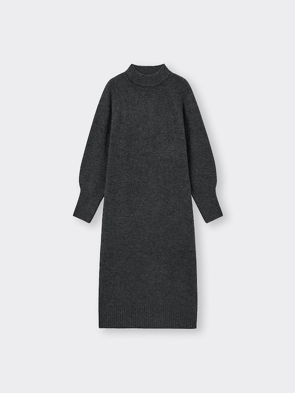 パフィータッチロングニットワンピース(長袖)
