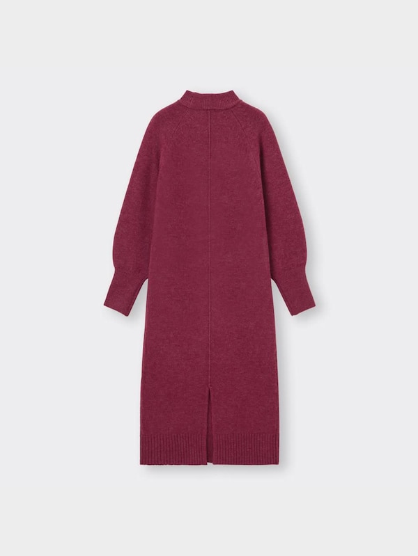 パフィータッチロングニットワンピース(長袖)