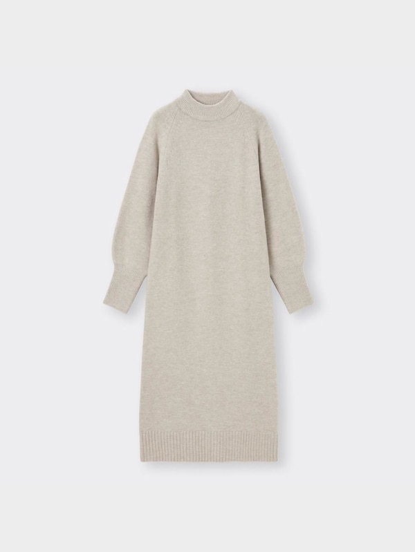 パフィータッチロングニットワンピース(長袖)