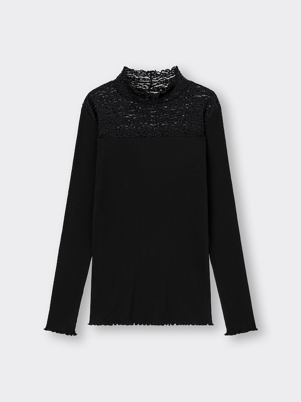 スタイルヒートリブレースハイ�ネックT(長袖)