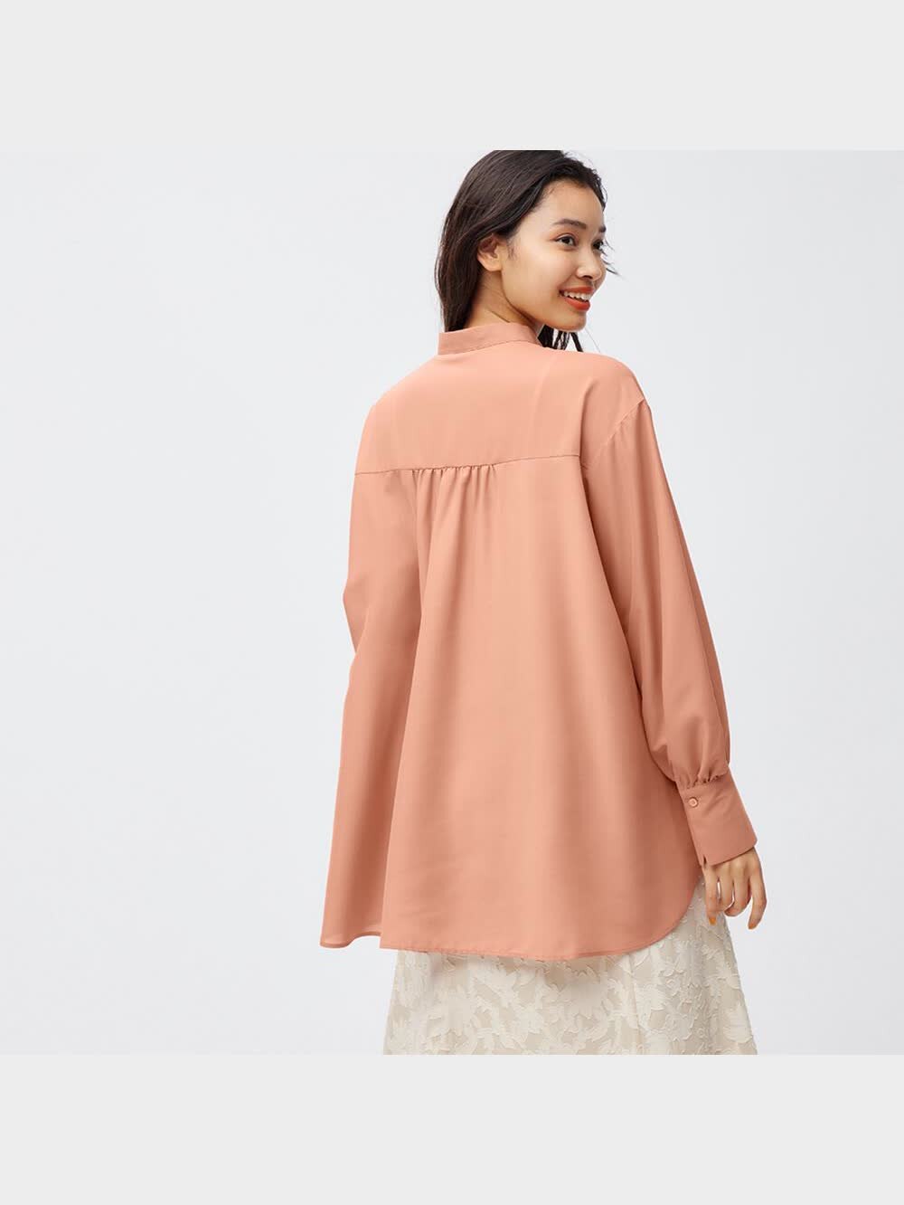 GU公式 | シアーテントラインシャツ(長袖)Q+E