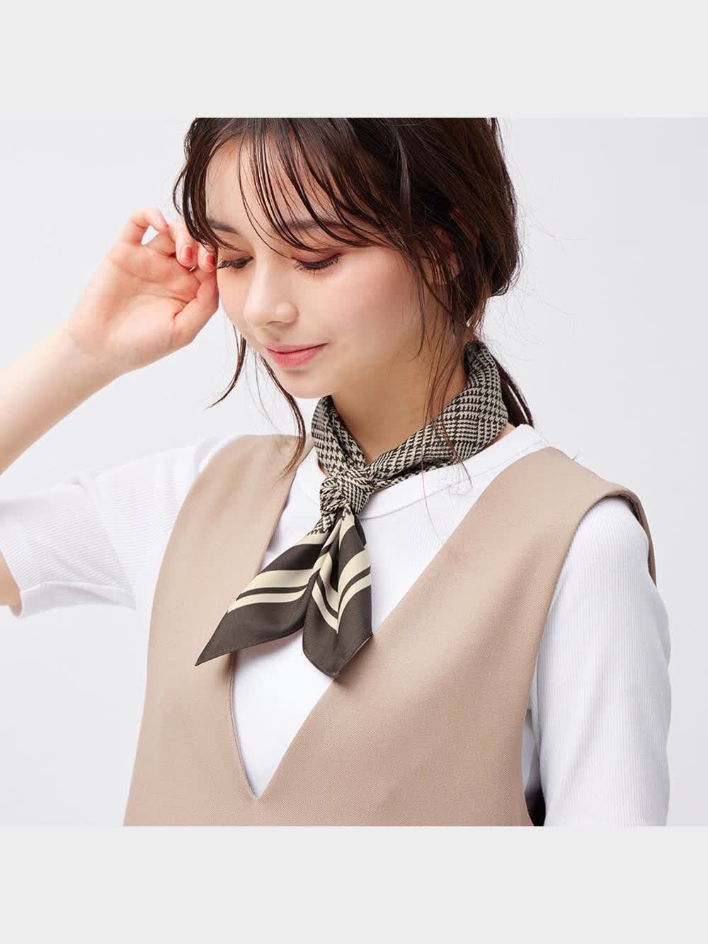 チェックスカーフ チェック シルク スカーフ (サンド) | Burberry®公式サイト