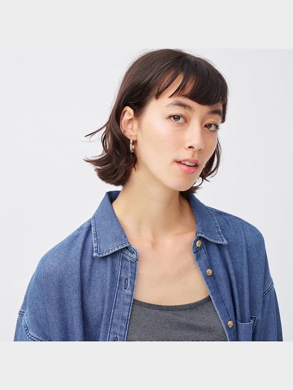 ビジュ ーフープピアス&イヤーカフセット