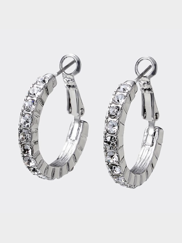 ビジューフープピアス&イヤーカフセット