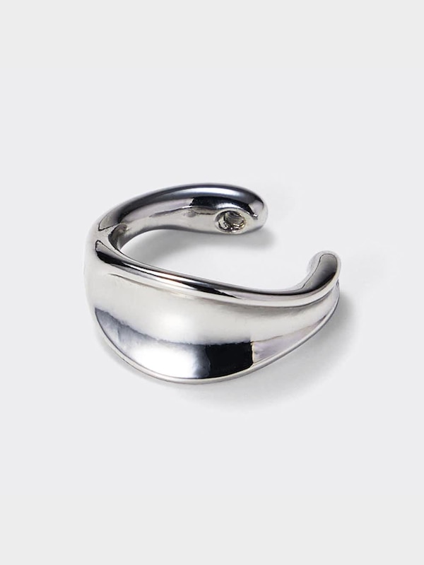 ビジューハートピアス&イヤーカフセット