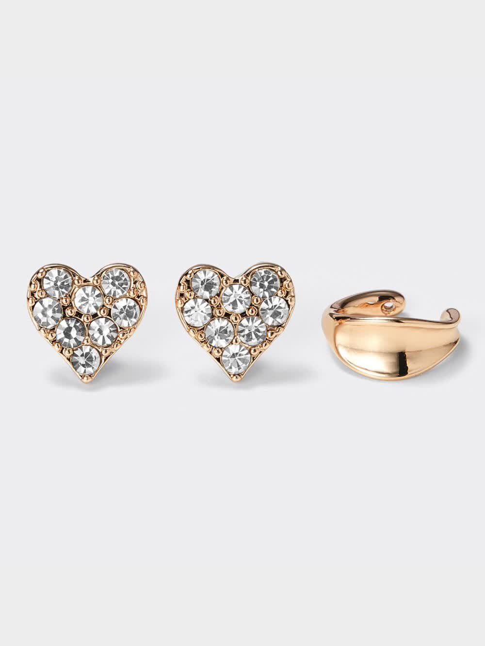 Deepa Gurnani ピアス オープンハート HEART ビジュー オープンハートピアス L – Bijou de M