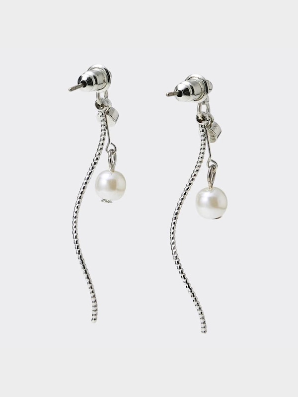 ウェーブパールライクピアス&イヤーカフ