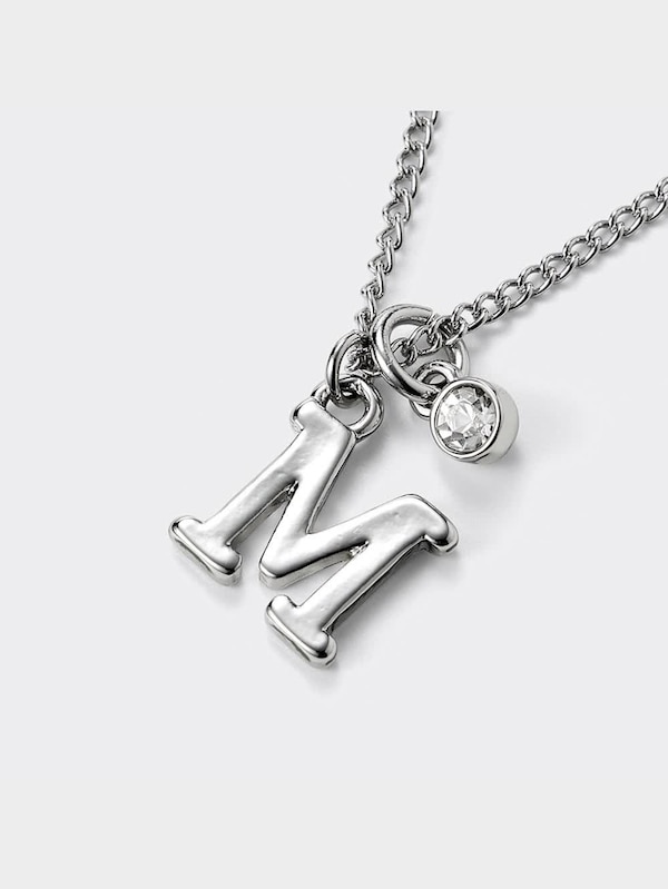 イニシャル&パールライクネックレスセット