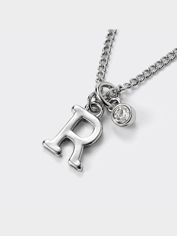 イニシャル&パールライクネックレスセット