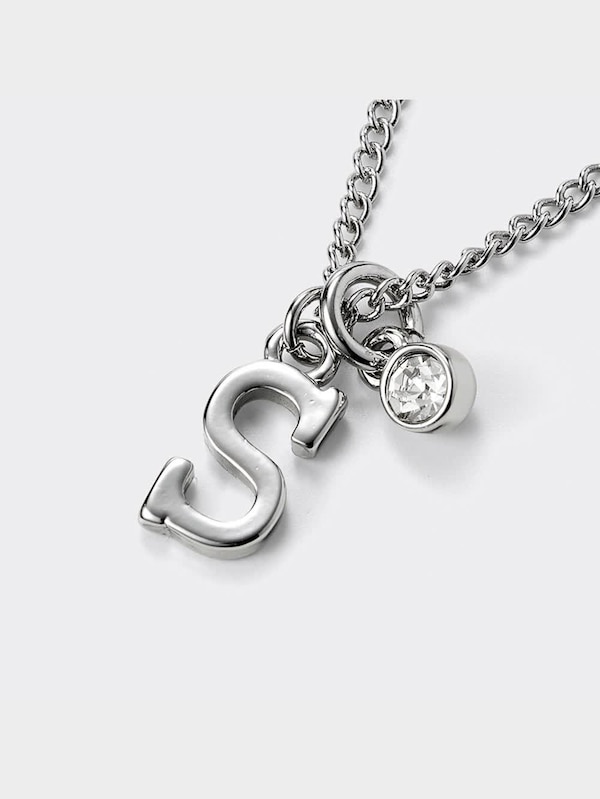 イニシャル&パールライクネックレスセ  ット