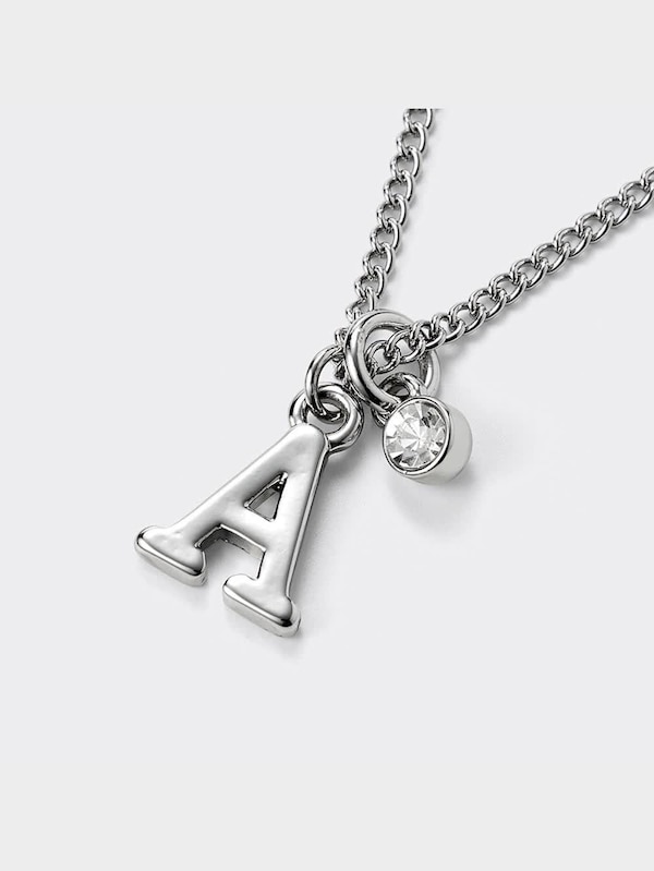 イニシャル&パールライクネックレスセット