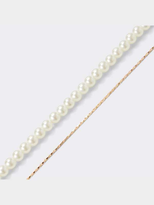 パールライク&メタルコインネックレスセット