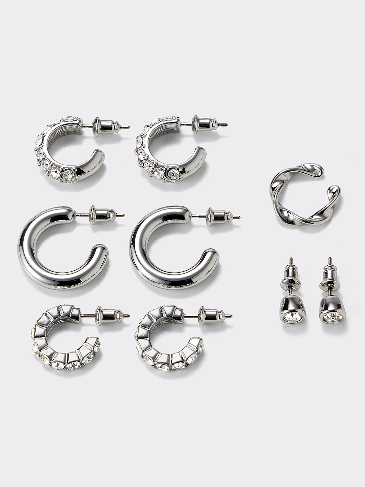 GU公式 | ビジューフープピアス&イヤーカフ5P