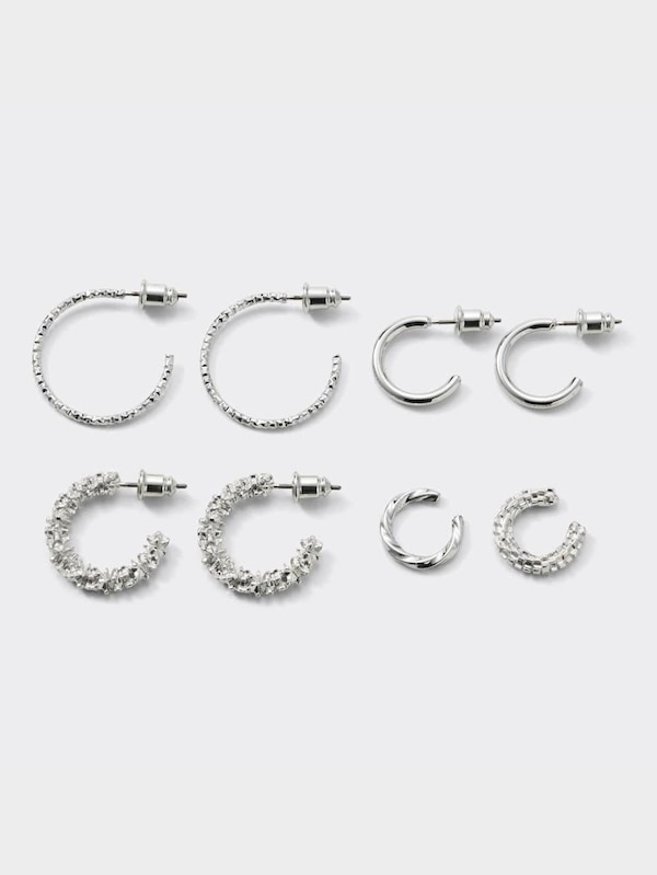 メタルフープピアス&イヤーカフセット5P