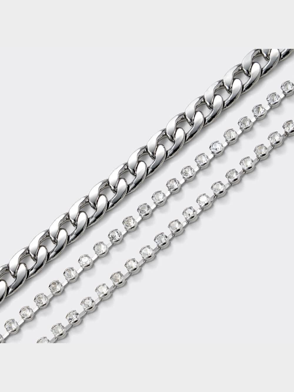 GU公式 | ビジュー&チェーンネックレスセット2P