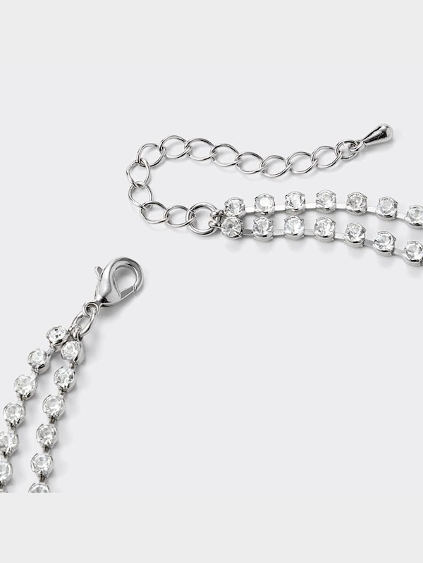 ビジュー&チェーンネックレスセット2P