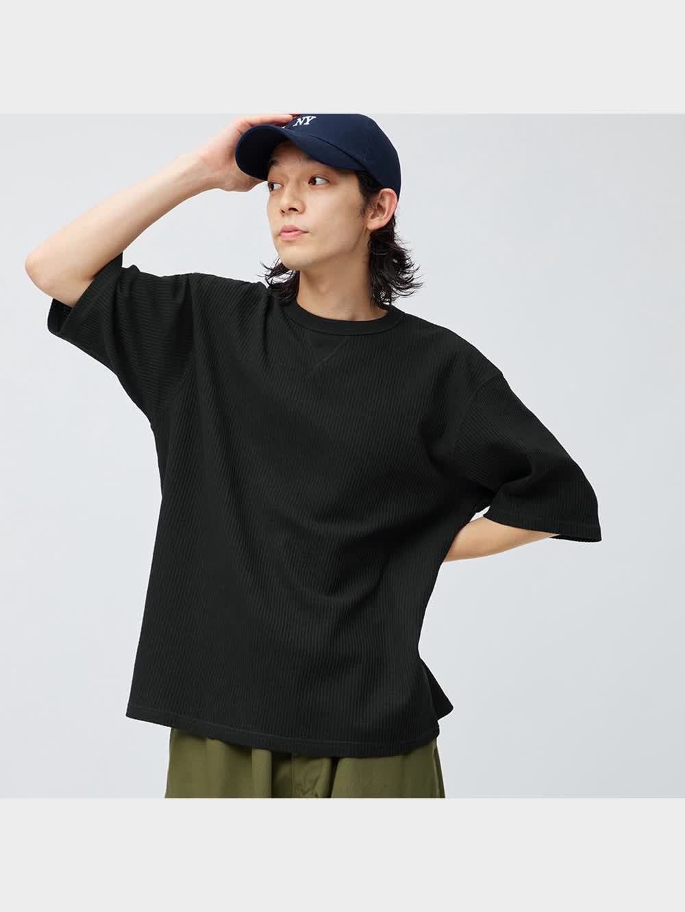 うに様 GU公式 | ワッフルラウンジセット(半袖&ショートパンツ)