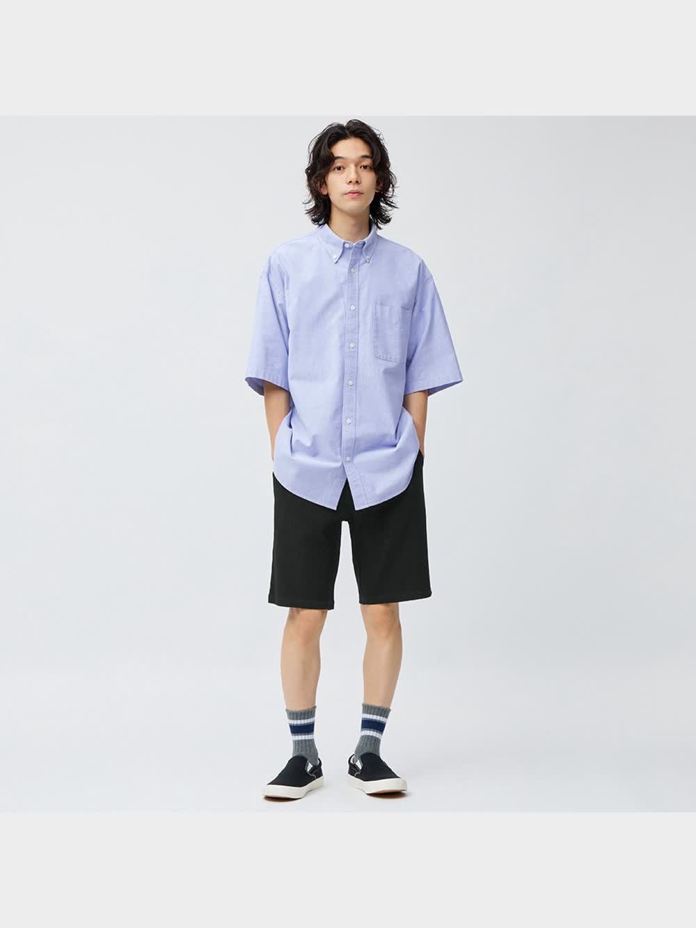 リセルラPP 3点セット GU公式 | ワッフルラウンジセット(半袖&ショートパンツ)