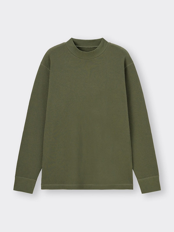 スタイルヒートEXワッフルモックネックT(長袖)+X