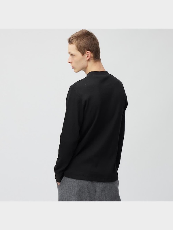 スタイルヒートEXワッフルモックネックT(長袖)+X