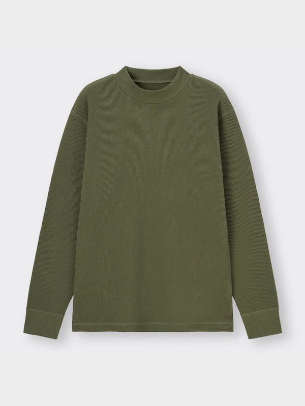 スタイルヒートEXワッフルモックネックT(長袖)+X