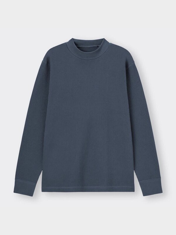 スタイルヒートEXワッフルモックネックT(長袖)+X