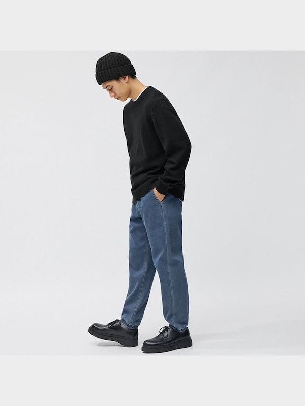 ウォームデニムスーパーストレッチジョガーパンツ