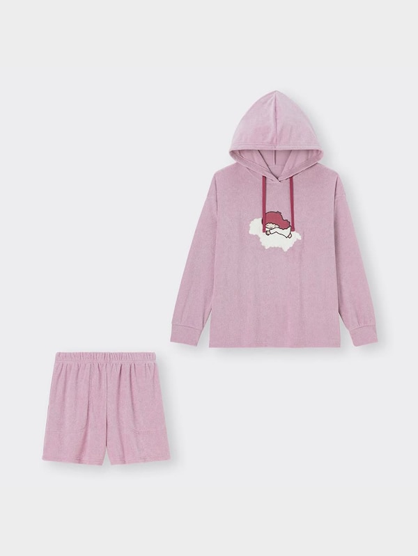 パイルパーカセット(長袖&ショートパンツ) LITTLE TWIN STARS (Sanrio)