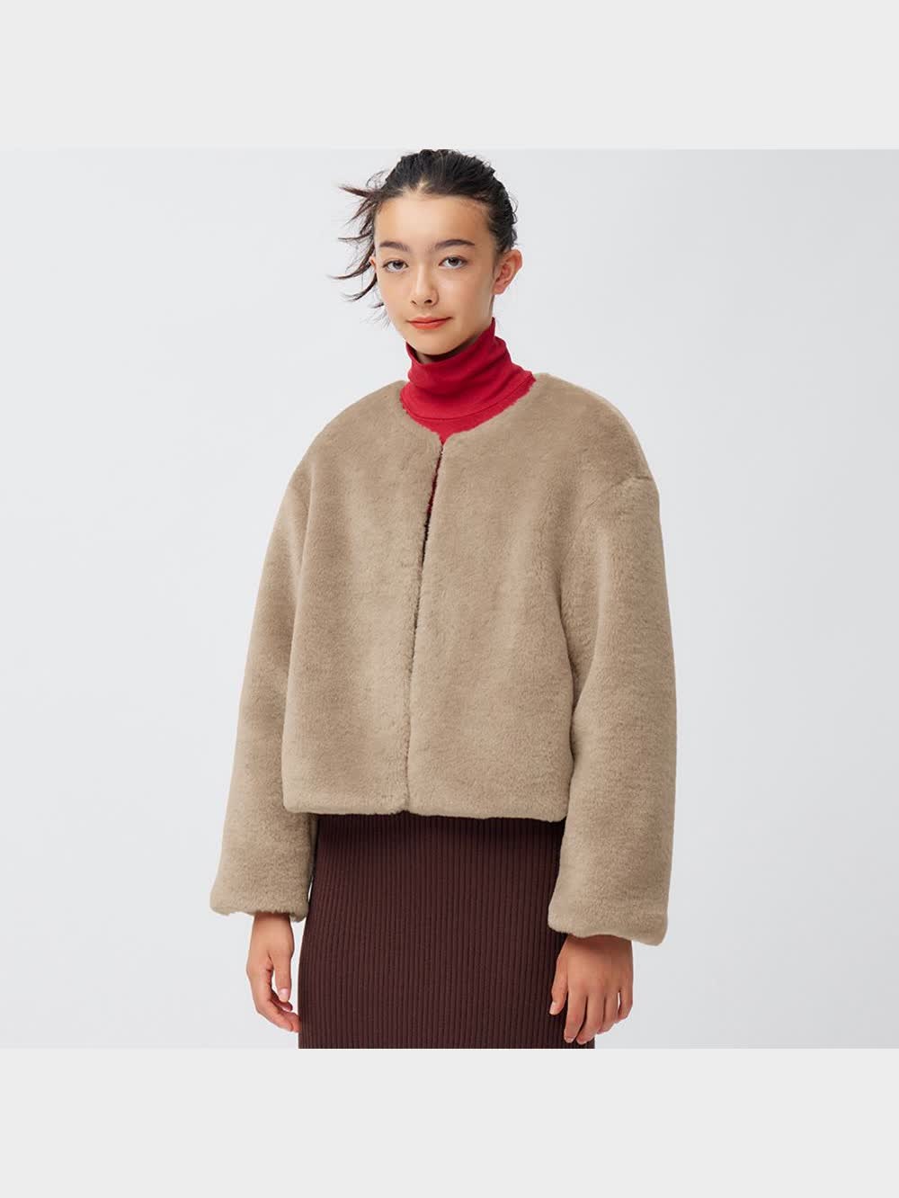 GU公式 | フェイクファージャケットZ+E