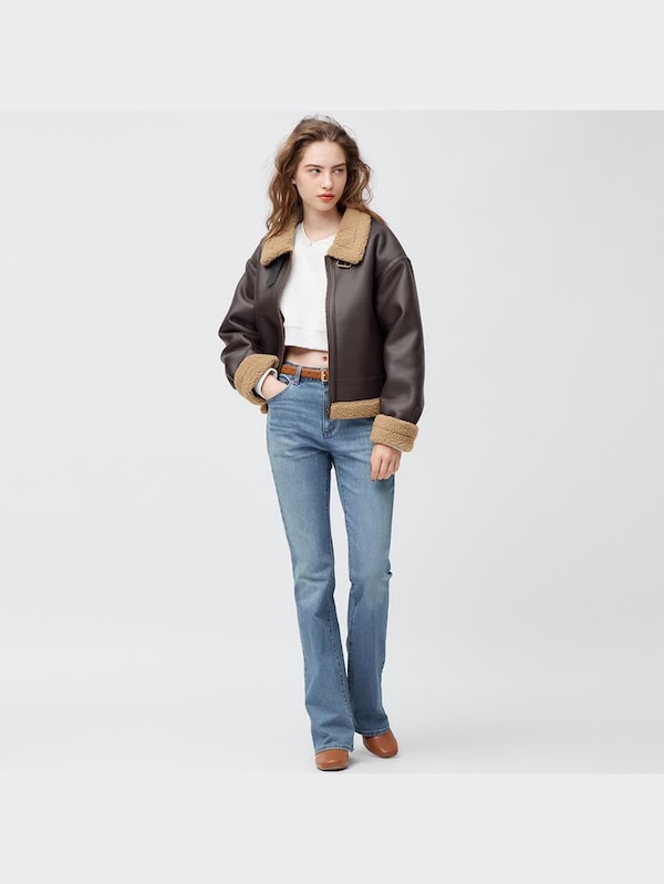 フェイクムートンショートフライトジャケット