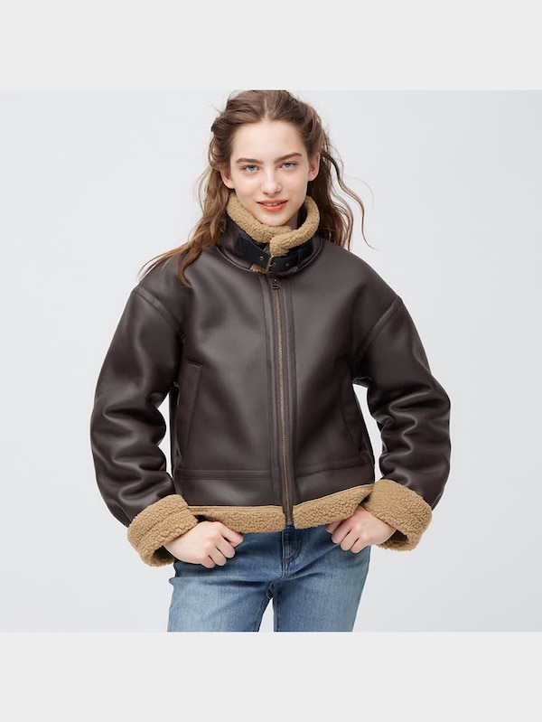 フェイクムートンショートフライトジャケット